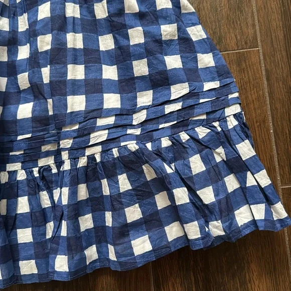Cleobella Blue and White Gingham Mini Dress - Picture 3 of 3